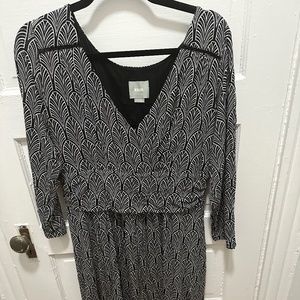 Anthropologie Maeve Jersey Patterned Wrap Dress